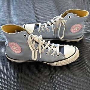 Converse Chuck Taylor Canvas Sneakers in Blue/Gray and Pink